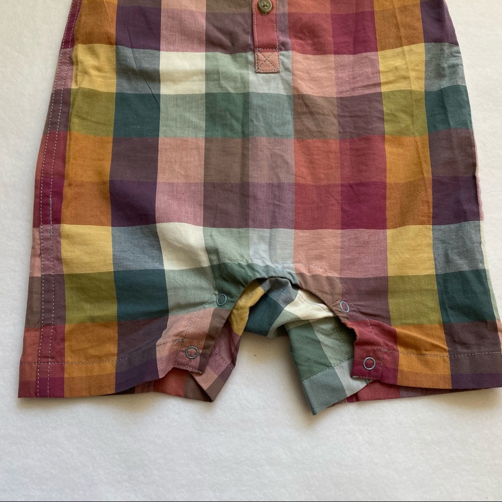 Multi-colored Plaid Tea Collection Romper - Picture 3 of 3